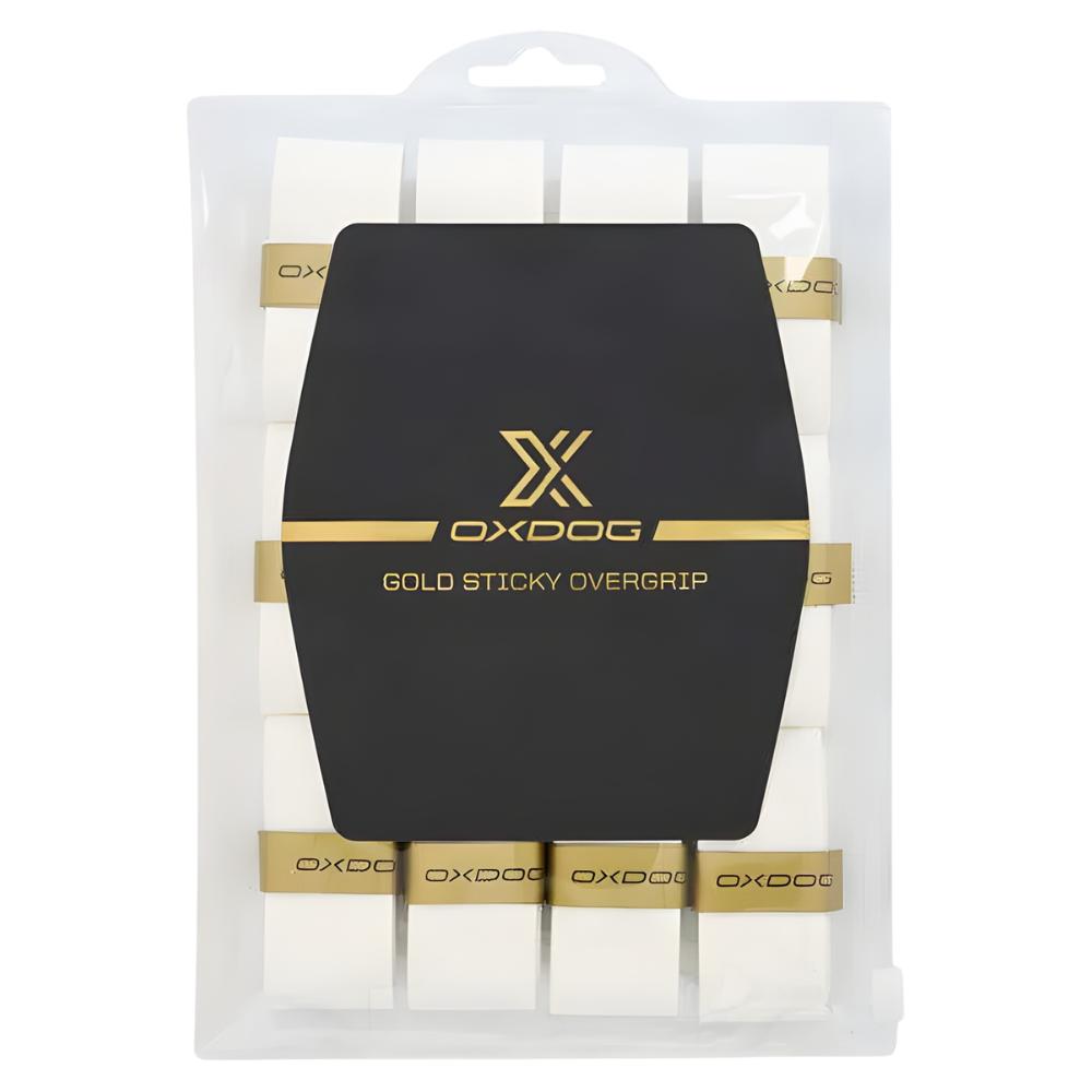 Oxdog Gold Sticky Overgrip 12 Pack White