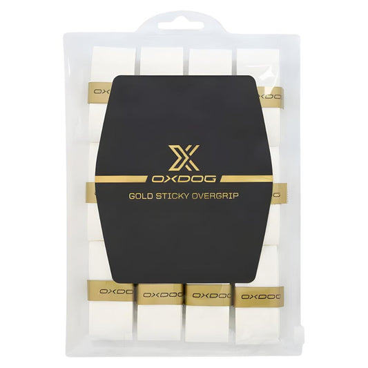 Oxdog Gold Sticky Overgrip 12 Pack White