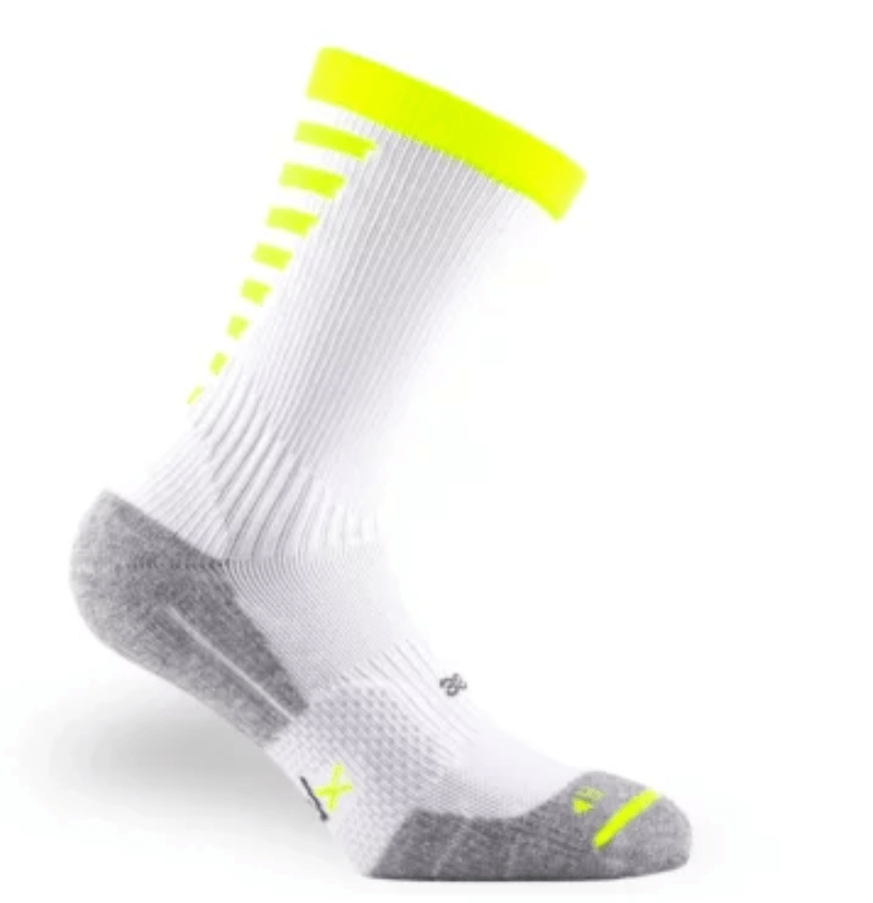 Calza Pdx Sport Padel Pro Bianca Giallo Fluo
